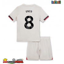 Camisa de Futebol Chelsea Enzo Fernandez #8 Equipamento Secundário Infantil 2025-26 Manga Curta (+ Calças curtas)